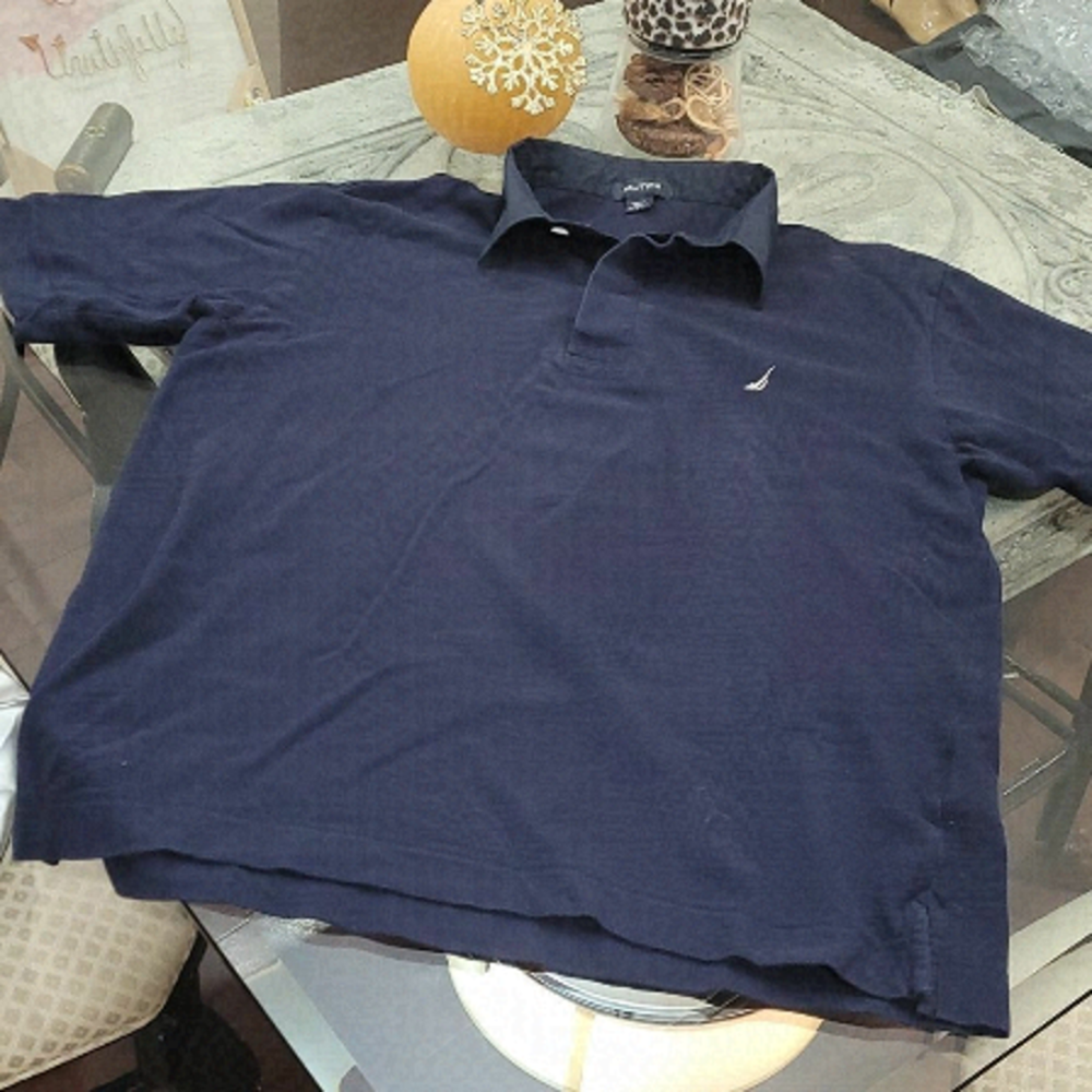 NAUTICA NAVY BLUE LARGE POLO SHIRT